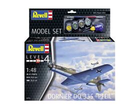 Revell Modellbausatz mit Basiszubehör Model Set Dornier Do 335 "Pfeil" / 63795