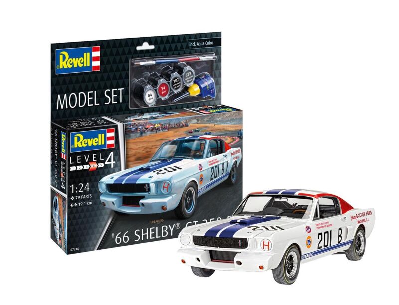 Revell Modellbausatz mit Basiszubehör Model Set 1966 Shelby GT 350 R / 67716