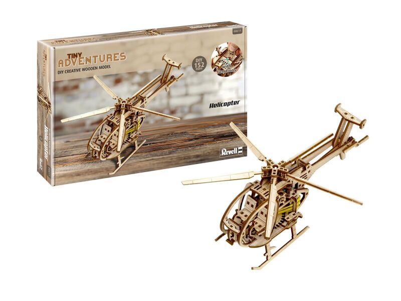 Holzfunktionsmodelle zum Zusammenbauen Tiny Adventures - Helicopter / 00611