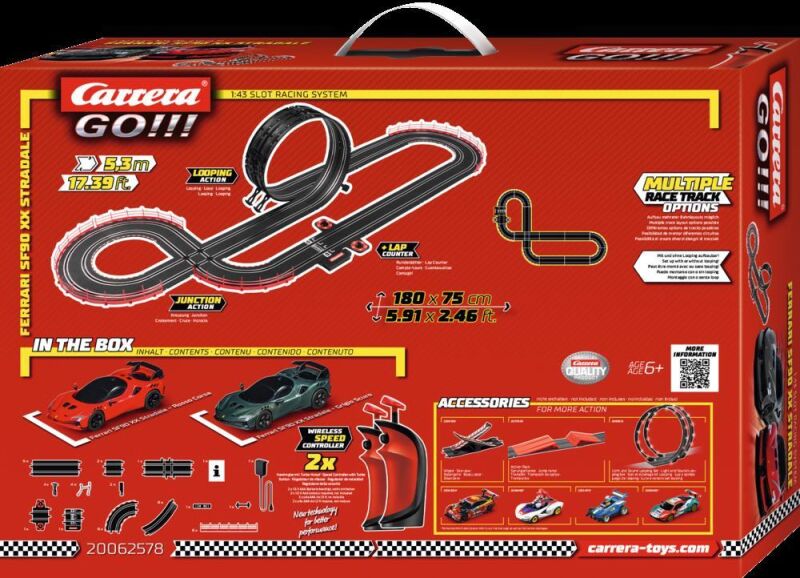 Carrera GO!!! Autorennbahn Set Ferrari SF90 XX Stradale [WIRELESS] / 20062578