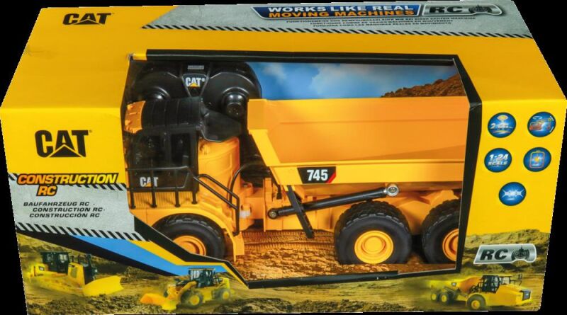 Caterpillar Ferngesteuertes Baustellenfahrzeug 1:24 RC Cat® 745 Gelenkmuldenkipper / 37025004