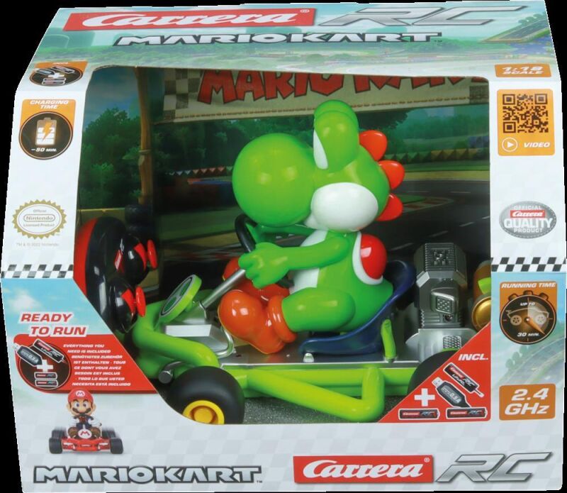 Carrera RC Ferngesteuertes Auto 2,4GHz Mario Kart(TM) Pipe Kart, Yoshi / 370200988P