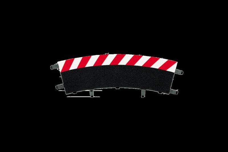 Carrera 1:24 1:32 Evolution Schienen Zubehör Außenrandstreifen für Kurve 2/30° (6), Endstücke / 20020562