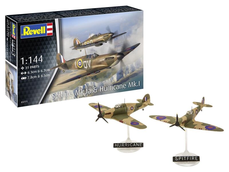 Revell Modellbausatz Supermarine Spitfire Mk.Ia & Hawker Hurricane Mk.I / 03771