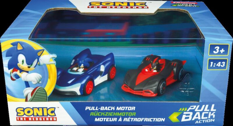 Carrera Pull & Speed Auto mit Rückziehmotor Sonic the Hedgehog - Sonic vs. Shadow Twinpack / 15813023