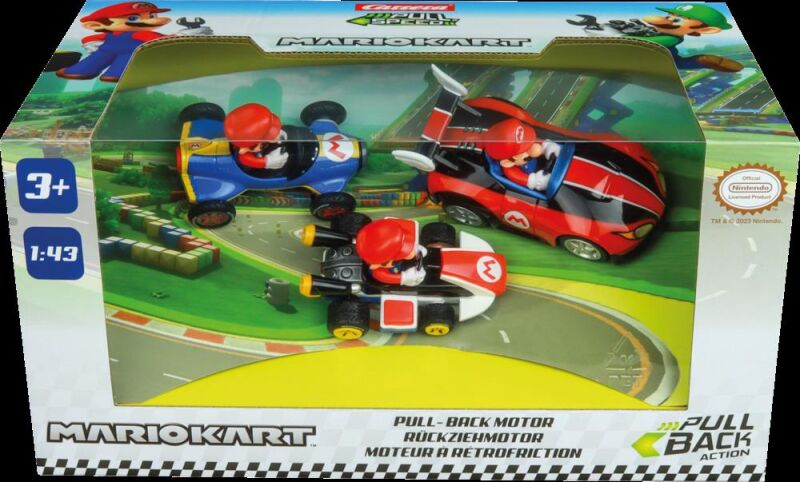 Carrera Pull & Speed Auto mit Rückziehmotor Mario Kart(TM) - Mario 3Pack / 15813016