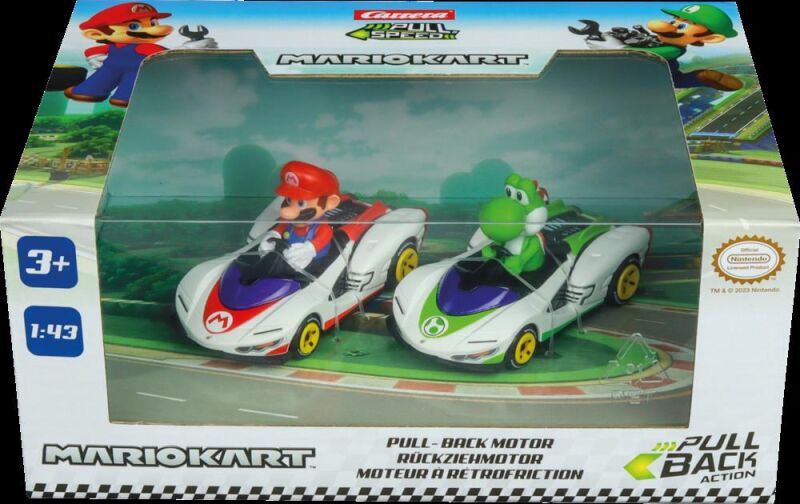 Carrera Pull & Speed Auto mit Rückziehmotor Mario Kart(TM) - P-Wing Twinpack / 15813022