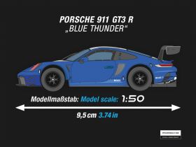 Carrera Hybrid KI Gaming Rennaction Fahrzeug Porsche 911 GT3 R Blue Thunder / 50051005