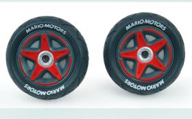 Carrera RC Ersatzteil 2 Front Wheels (Tires + Rims) incl....
