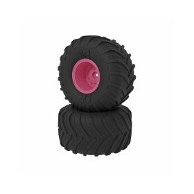 ARRMA dBoots Chevron MT Tire Set Glued Pink / ARA-2533