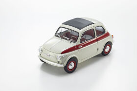 KYOSHO DIE CAST Kyosho 1:18 Fiat Nuova 500 Sport Light Gray/Red Line / KS08966SLG
