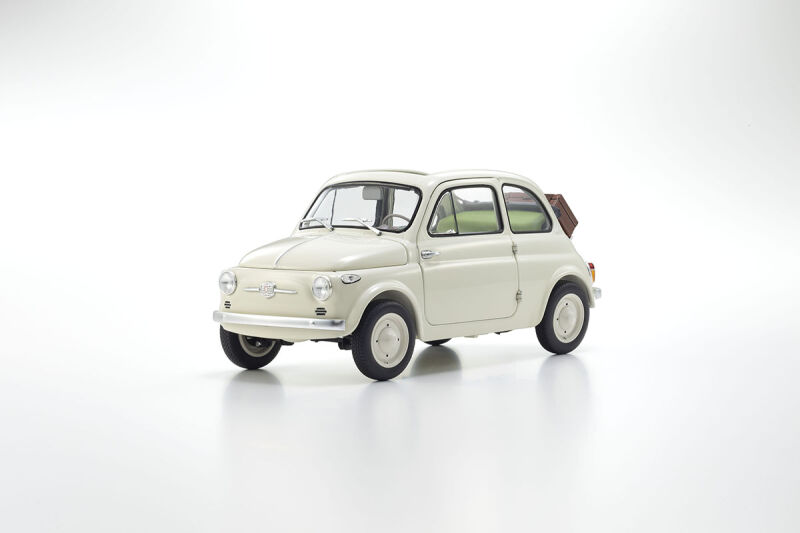 KYOSHO DIE CAST Kyosho 1:18 Fiat Nuova 500 Ivory Accessories Version / KS08966WA