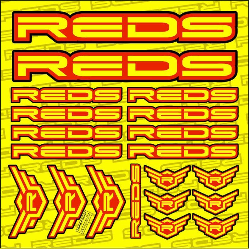 REDS Stickers 150x150 mm Jaune Fluo / REDSTCK0011