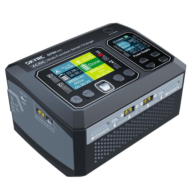 SkyRC D750 MIX Ladegerät LiPo 1-8s 32A 500W AC / SK100201-01