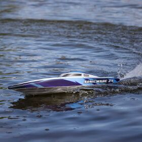 Pro Boat Sonicwake 24" Self-Righting Brushless Deep-V RTR inkl. Akku & Ladegerät, blau / PRB-1992T2