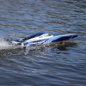 Pro Boat Sonicwake 24" Self-Righting Brushless Deep-V RTR inkl. Akku & Ladegerät, blau / PRB-1992T2
