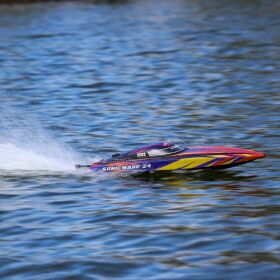 Pro Boat Sonicwake 24" Self-Righting Brushless Deep-V RTR inkl. Akku & Ladegerät, rot / PRB-1992T1