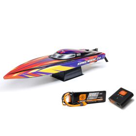Pro Boat Sonicwake 24" Self-Righting Brushless Deep-V RTR inkl. Akku & Ladegerät, rot / PRB-1992T1