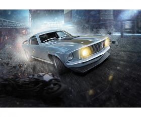 Scalextric 1:32 John Wick Ford Mustang BOSS 429 HD /...