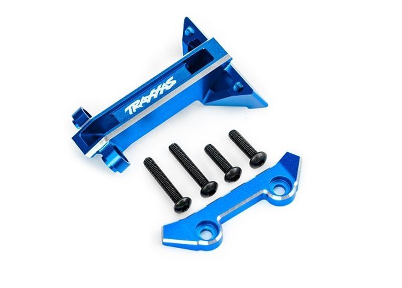 TRAXXAS Alu blau Dämpfer-Brücken Befestigung vorn / TRX9061-BLUE