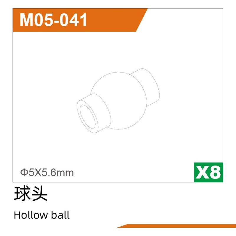 UDI RC Ø5x5.6 Hollow ball UD1610PRO und UD1610S und UD1611 und UD161 (8 Stück) / UDM05-041