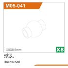 UDI RC Ø5x5.6 Hollow ball UD1610PRO und UD1610S und UD1611 und UD161 (8 Stück) / UDM05-041