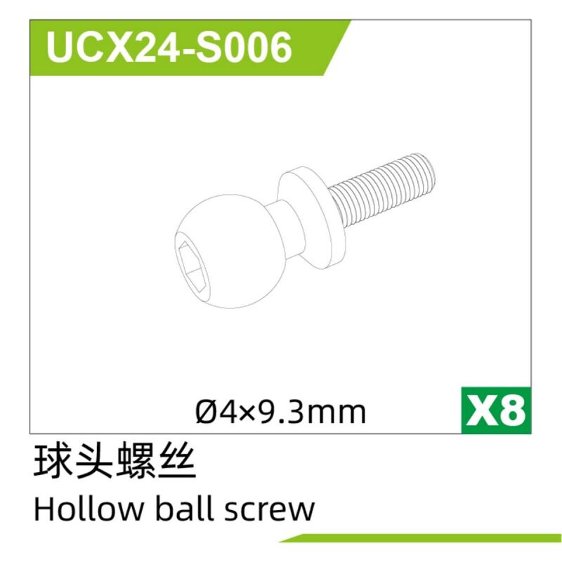 UDI R/C °4*9.3Hollow ball screw(8pcs) UCX2401 & UCX2402 / UCX24-S006
