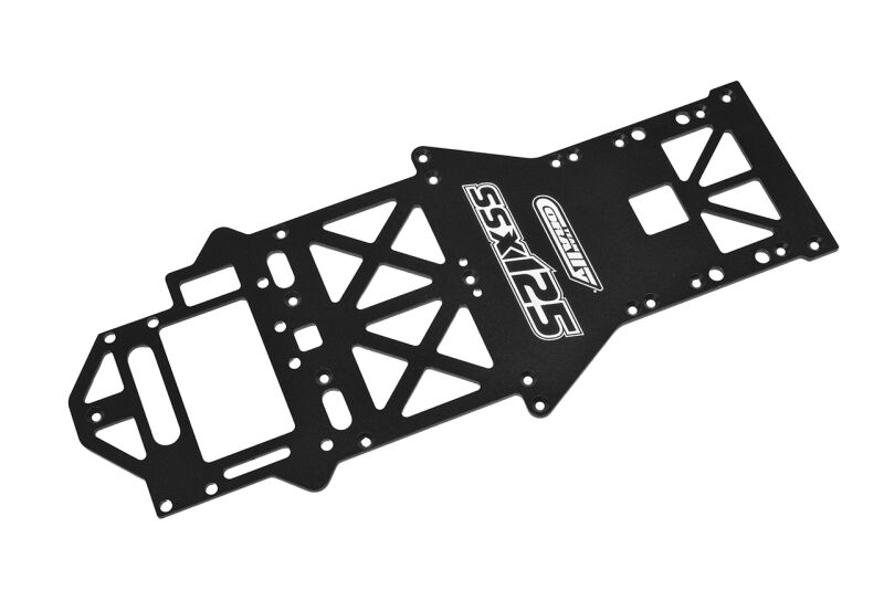 Team Corally Chassis 7075 Aluminium 2.0mm Black 1 Pc / C-00105-001