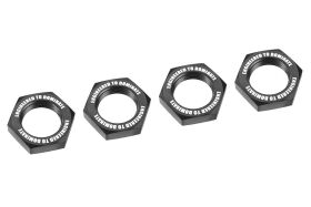 Team Corally Wheel Nut Serrated Aluminum Black 4 Pcs /...