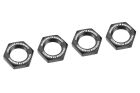 Team Corally Wheel Nut Serrated Aluminum Black 4 Pcs / C-00180-1117
