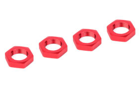 Team Corally Wheel Nut Serrated Aluminum Red 4 Pcs /...
