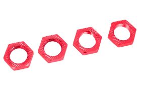 Team Corally Wheel Nut Serrated Aluminum Red 4 Pcs /...