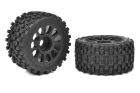Team Corally 1-8 Buggy Tires Scorpion XTB Rear Wide Glued on Black Rims Off-Set 2WD 1 Pair / C-00180-1194