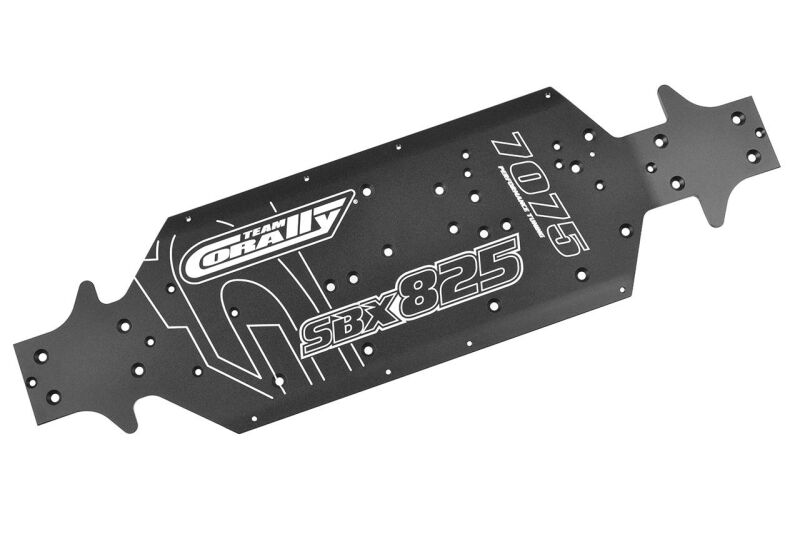 Team Corally Chassis SWB Xtreme Swiss Made 7075 T6 3mm Hard Anodised Black Made In Italy / C-00180-1255