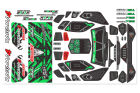 Team Corally Body Decal Sheet Kagama 4 Pre-Cut Color Green 1 Pc / C-00180-1324-3