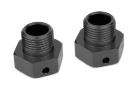 Team Corally Wheel Hex Adapter Aluminum Black 2 Pcs /...