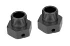 Team Corally Wheel Hex Adapter Aluminum Black 2 Pcs / C-00180-329-B