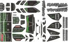 Team Corally Body Decal Sheet KAGAMA Limited Edition Pre-Cut Green Color 1 Pc / C-00180-981-15