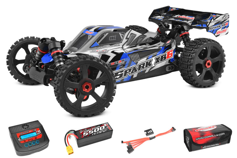 Team Corally Spark XB-6 RTR Driven Go Pack 4S Blue Color / C-00285-B-P4