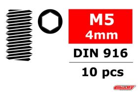 Team Corally Steel Set Screws M5 x 4mm Hex 10 pcs /...