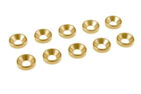 Team Corally M3 Flat Head Washer Aluminum LE 10 Pcs /...