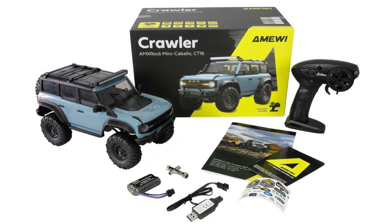 AMEWI / AMXRock Mini-Caballo Scale Crawler 4WD 1:16 RTR blau / 22719