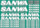 SANWA Aufkleber SANWA-weiß *JPN-2025 / SAN107A90536A