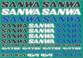 SANWA Aufkleber SANWA-schwarz/weiß/blau *JPN-2025 /...