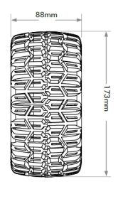 JETKO EX Tyre MT Slayer Belted 4.0" Black Wheel 12-17mm (2) / JK1903CB