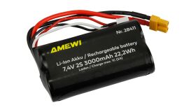AMEWI Li-Ion Akku 2S 7,4V 3000mAh XT30 / 28411