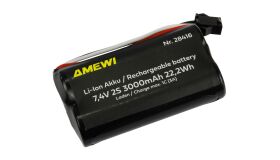 AMEWI Li-Ion Akku 2S 7,4V 3000mAh HBX 3-Pin / 28416