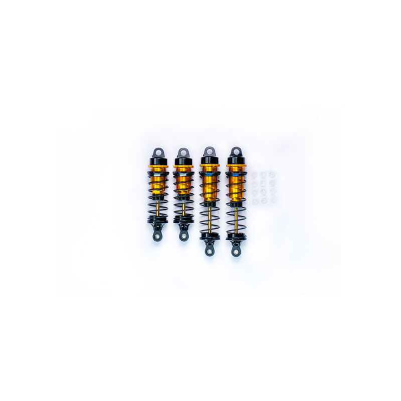 Koswork RC10 12mm Gold Body Black Big Bore Buggy Shock Set (F & R) Team Associated / KOS04191-5