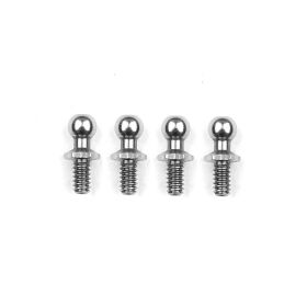Team Associated RC10 Ballstuds 3.9mm, Silver / AE6767