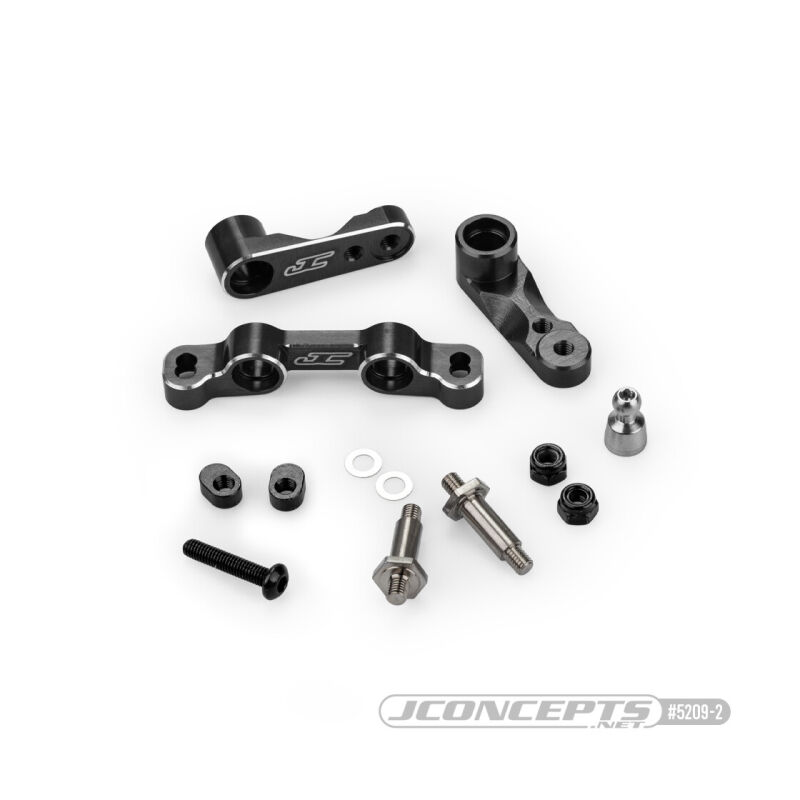JConcepts RC10B7 | RC10B7D steering kit, black / JCO5209-2